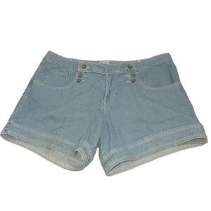 Lucky Brand Light Blue Pinstripe Denim Shorts -‎ Size 32